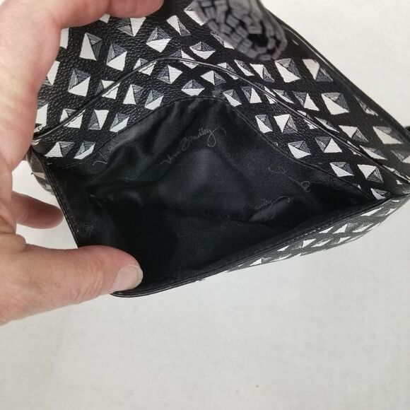 Vera Bradley‎ Black, White & Gray Diamond Pattern Clutch - Picture 3 of 6